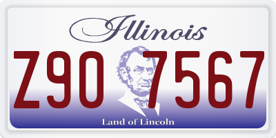 IL license plate Z907567