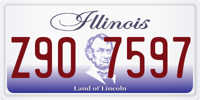 IL license plate Z907597