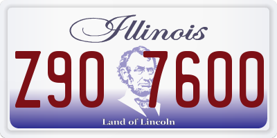 IL license plate Z907600