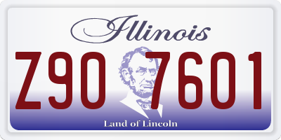 IL license plate Z907601
