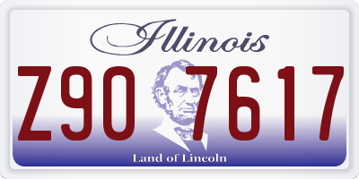 IL license plate Z907617