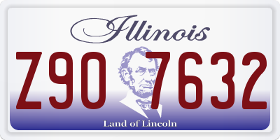 IL license plate Z907632