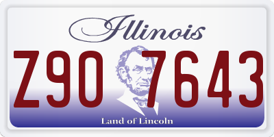 IL license plate Z907643