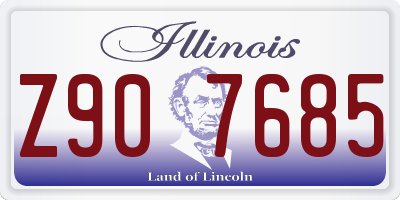 IL license plate Z907685