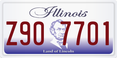 IL license plate Z907701