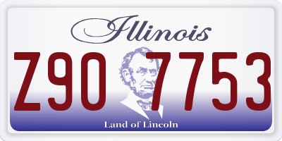 IL license plate Z907753