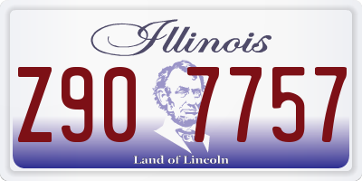 IL license plate Z907757