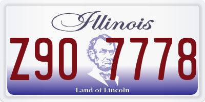 IL license plate Z907778