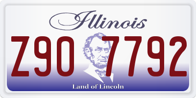 IL license plate Z907792