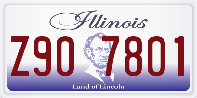 IL license plate Z907801