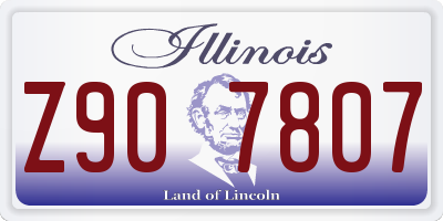 IL license plate Z907807