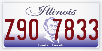 IL license plate Z907833