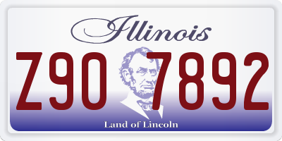 IL license plate Z907892