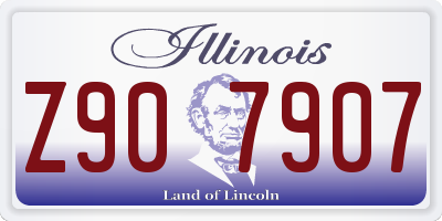 IL license plate Z907907