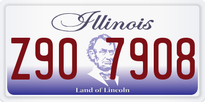 IL license plate Z907908