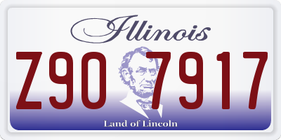 IL license plate Z907917