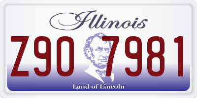 IL license plate Z907981