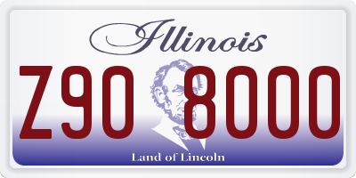 IL license plate Z908000