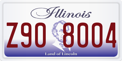 IL license plate Z908004