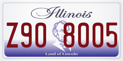 IL license plate Z908005