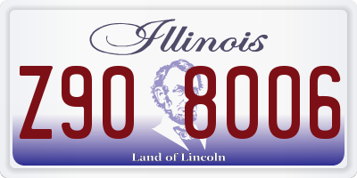 IL license plate Z908006