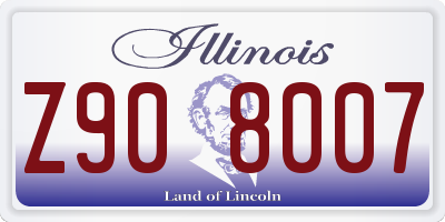 IL license plate Z908007