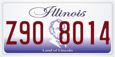 IL license plate Z908014