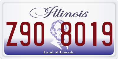 IL license plate Z908019