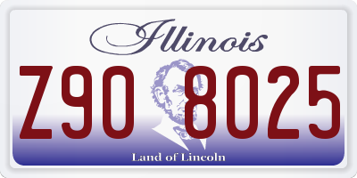 IL license plate Z908025