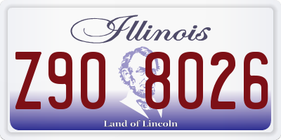 IL license plate Z908026