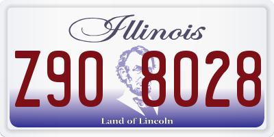IL license plate Z908028