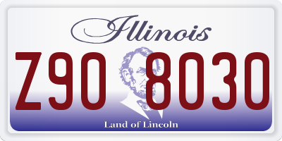 IL license plate Z908030