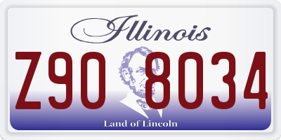 IL license plate Z908034