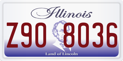 IL license plate Z908036