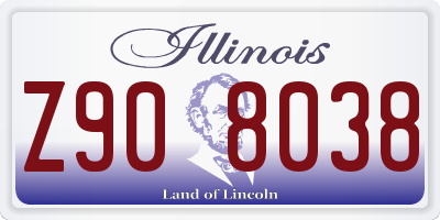 IL license plate Z908038