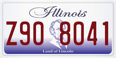 IL license plate Z908041
