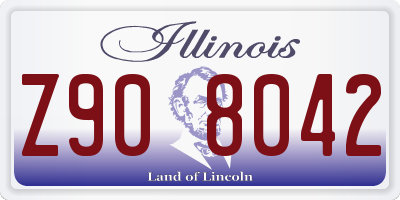 IL license plate Z908042