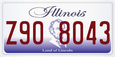 IL license plate Z908043