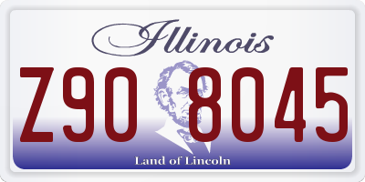 IL license plate Z908045