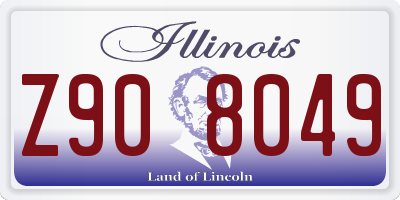IL license plate Z908049