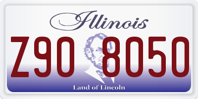 IL license plate Z908050