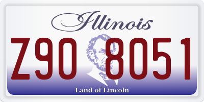 IL license plate Z908051