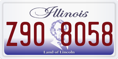 IL license plate Z908058