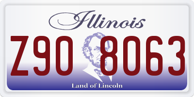 IL license plate Z908063