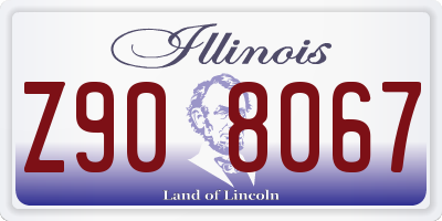 IL license plate Z908067