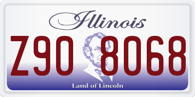 IL license plate Z908068