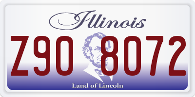 IL license plate Z908072