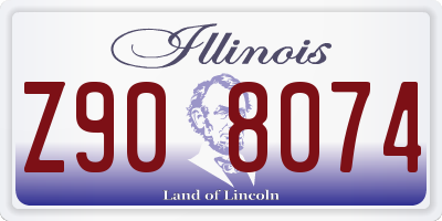 IL license plate Z908074