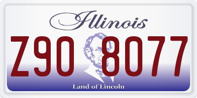 IL license plate Z908077