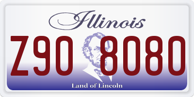 IL license plate Z908080